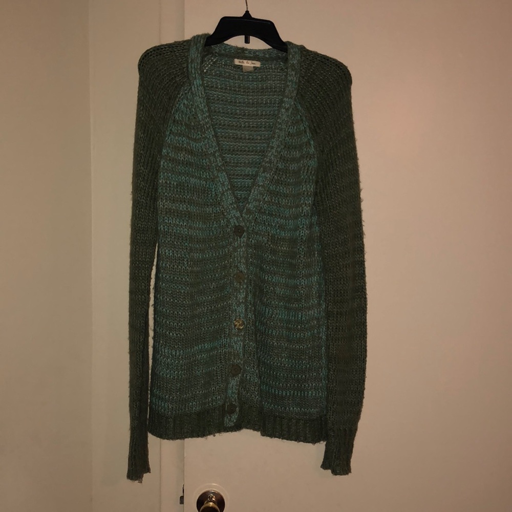 Green Long Sleeve Cardigan